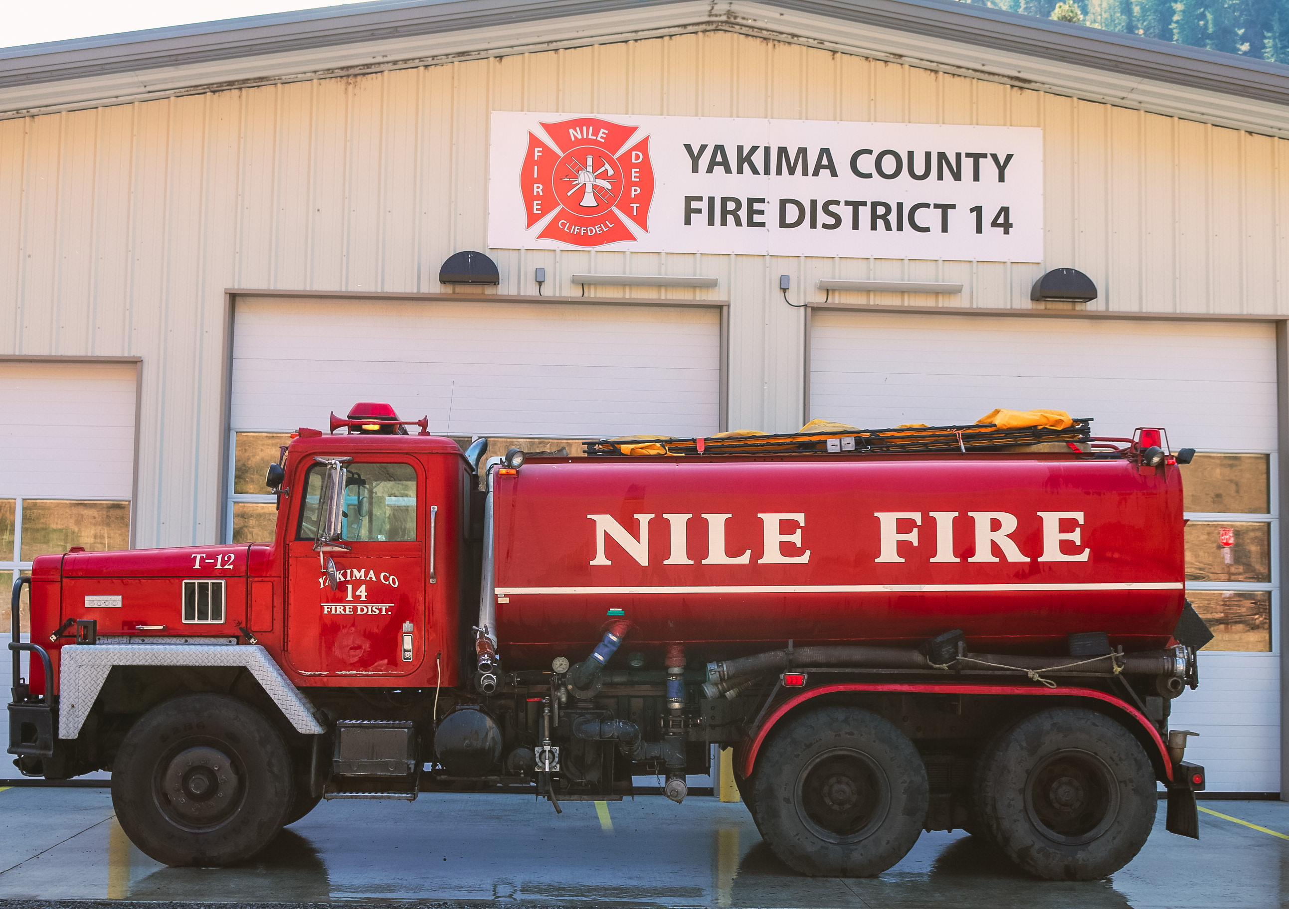 Tender 12 posed outside Yakima County Fire District 14
