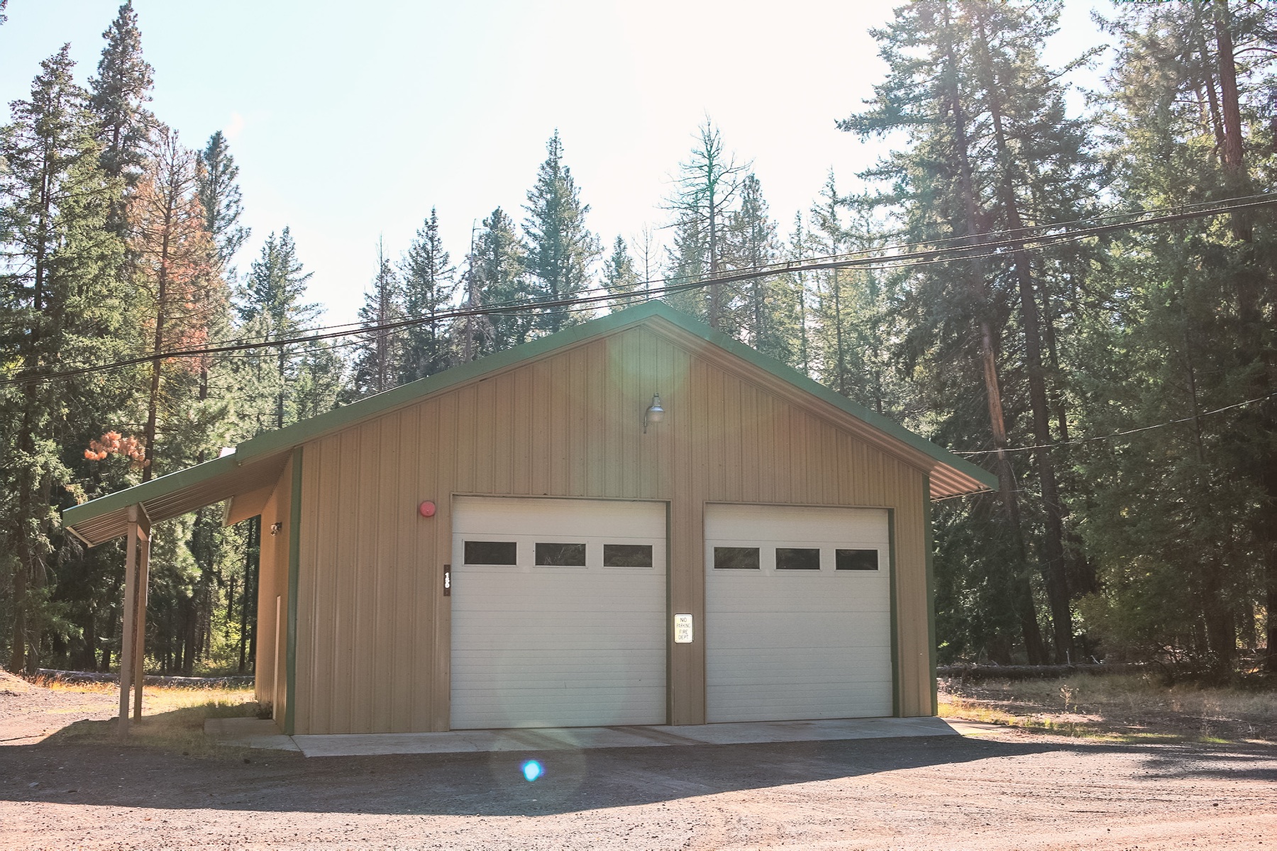 Station 12 exterior surrounded by the forest in Cliffdell